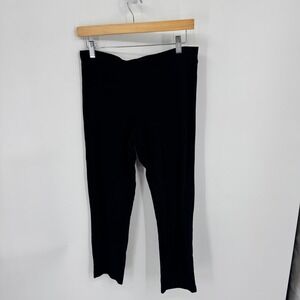 Eileen Fisher Black Stretch Woven Cropped Pants Women's PM
